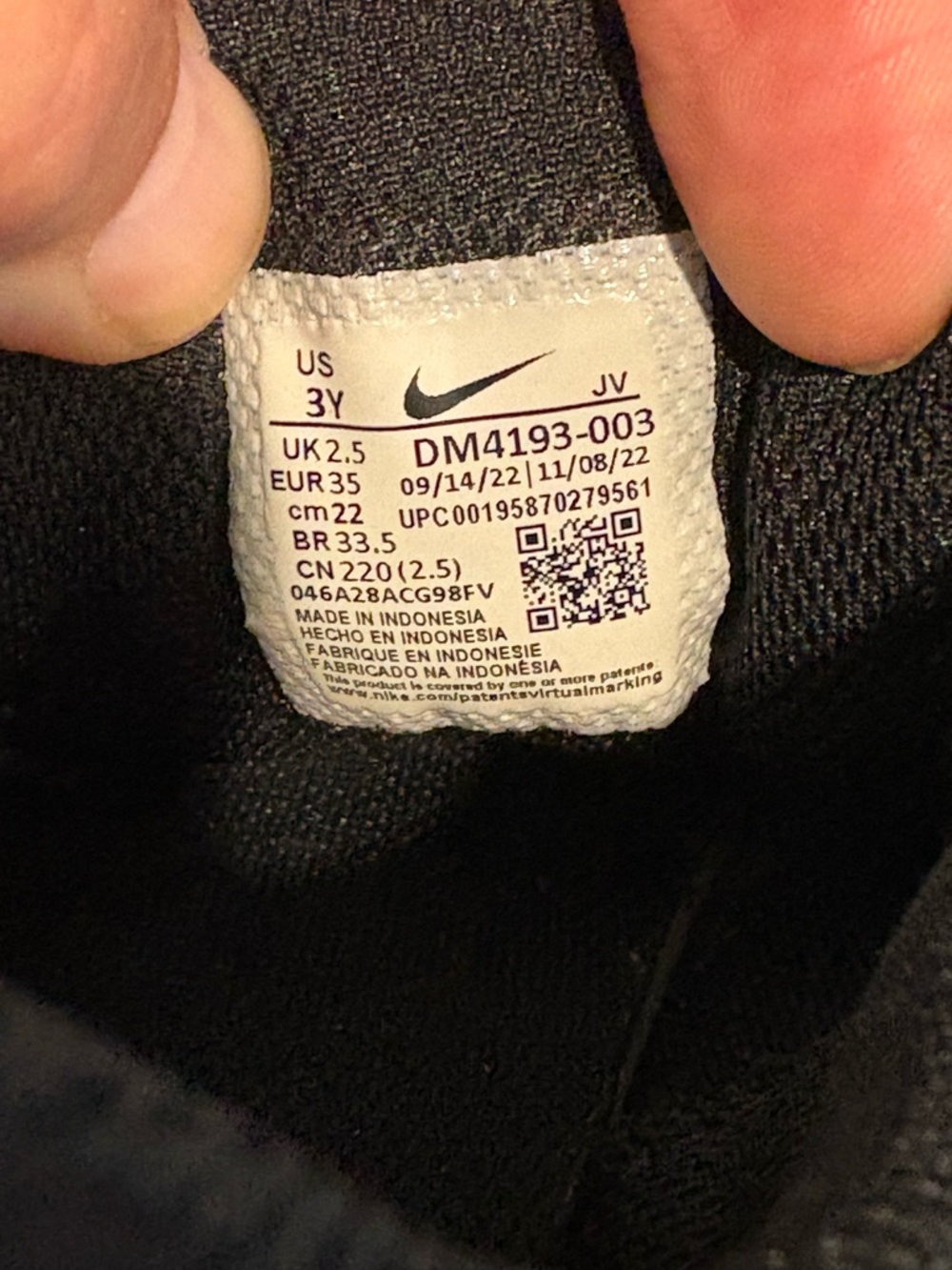Nike Downshifter 12 NN TDV Kids Black White Shoes DM4193-003 Youth Size 3Y - Picture 9 of 9